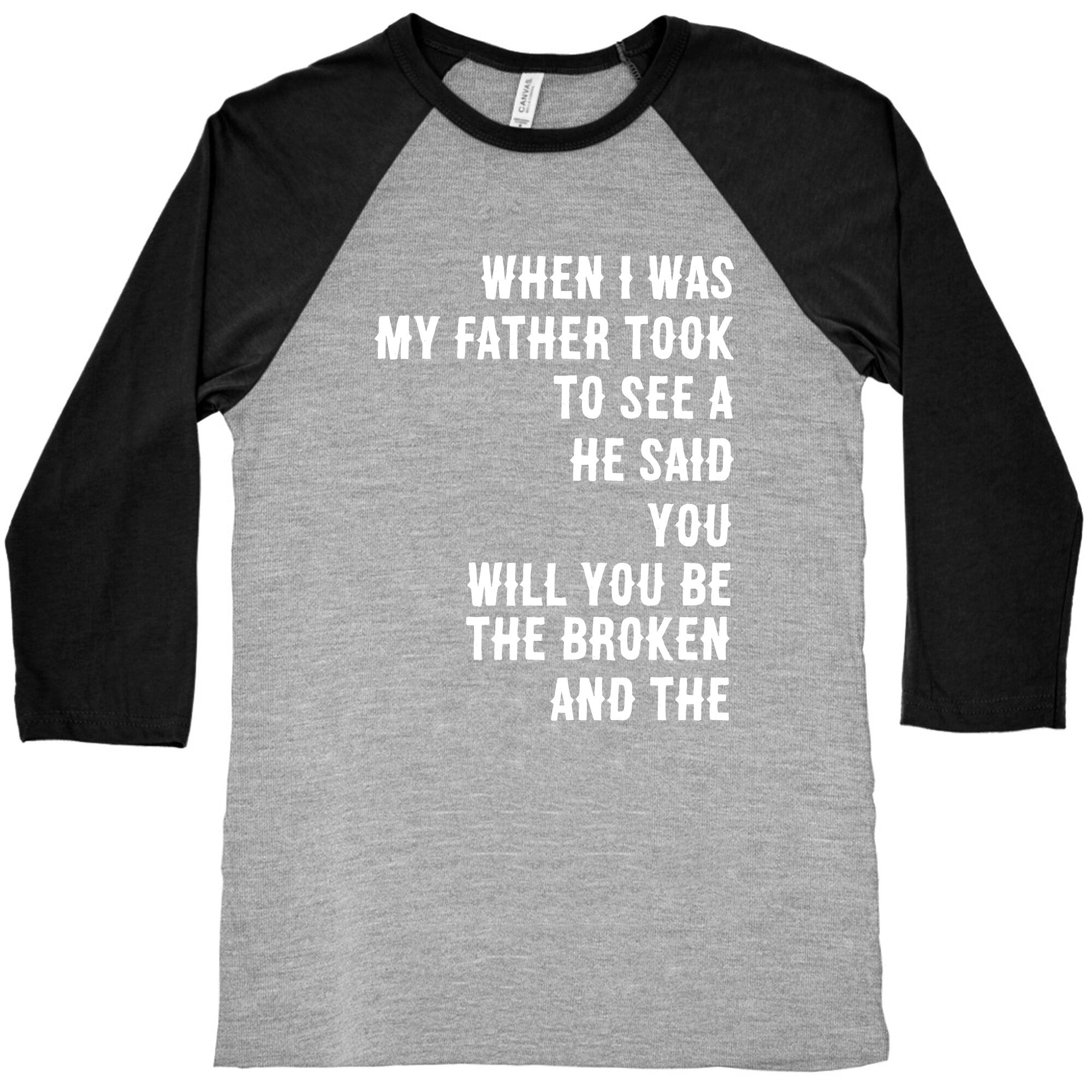 When I Was a Young Boy (1 of 2 pair) Baseball Tee